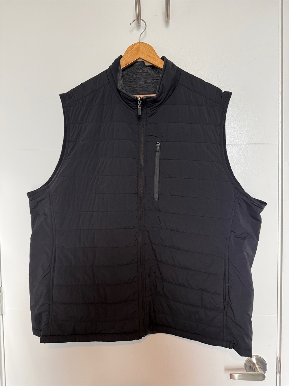 Johnston & Murphy Navy Quilted Zip-Front Reversible Vest